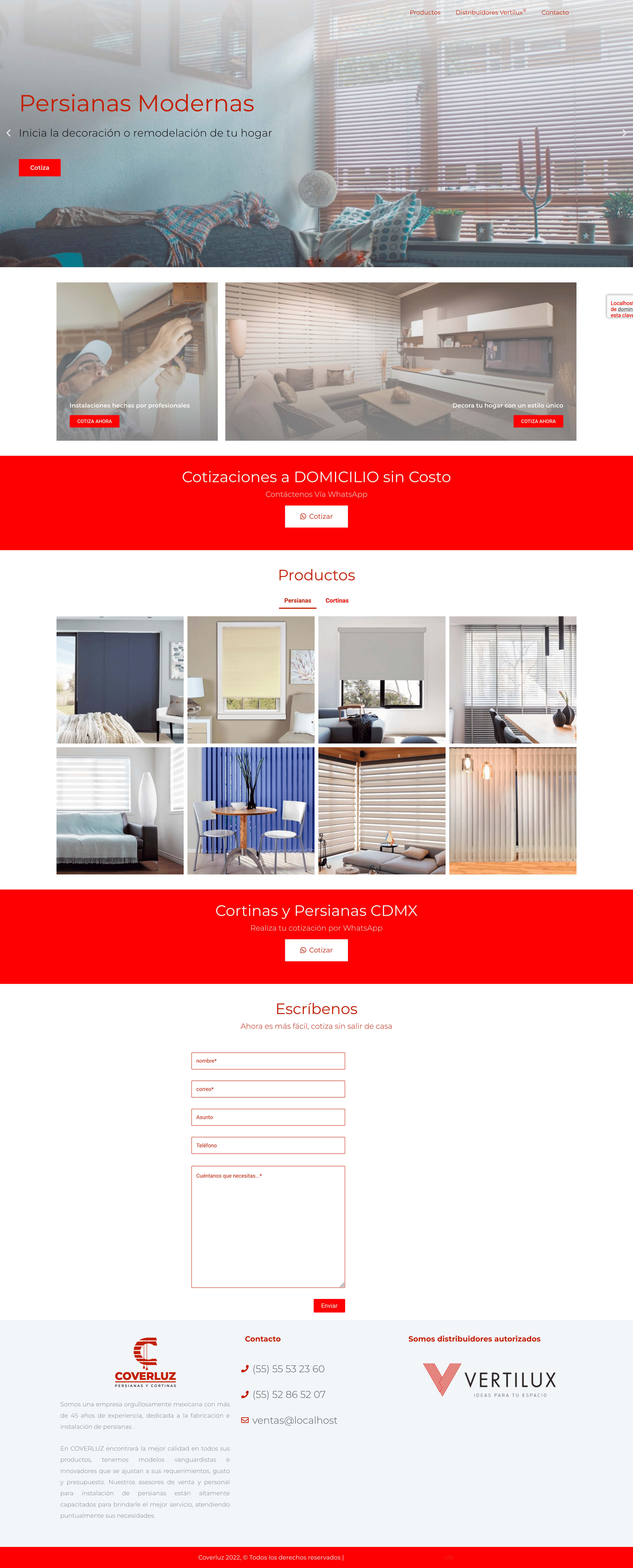 diseño web coverluz