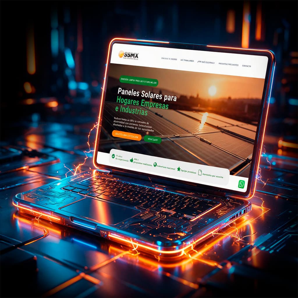landing page Solar Mexico